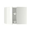 METOD - Corner wall cabinet with carousel, white/Ringhult white, 68x37x60 cm