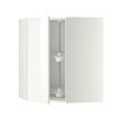 METOD - Corner wall cabinet with carousel, white/Ringhult white, 68x37x80 cm