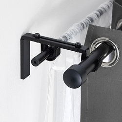 BETYDLIG - Curtain rod holder, black