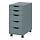ALEX - drawer unit on castors, grey-turquoise/black, 36x76 cm | IKEA Indonesia - PE820413_S1
