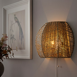 MÅNALG - Wall lamp, sedge/handmade
