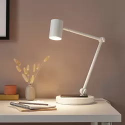 NYMÅNE - Lampu kerja dg charger wireless, putih