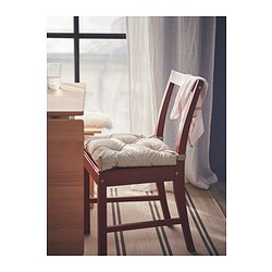 MALINDA - Chair cushion, light beige, 40/35x38x7 cm