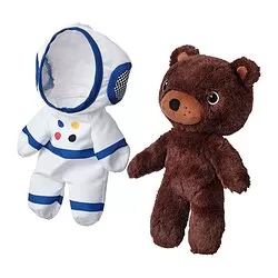 AFTONSPARV - Boneka berkostum astronaut, beruang, 28 cm
