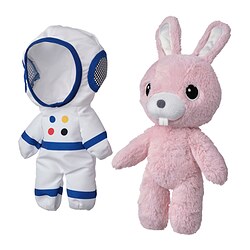AFTONSPARV - Boneka berkostum astronaut, kelinci, 28 cm