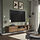 EKET - kombinasi penyimpanan media, cokelat kesan kayu walnut/kaca bening, 210x35x35 cm | IKEA Indonesia - PE966312_S1