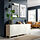 BESTÅ - storage combination with doors, white stained oak effect/Selsviken/Stubbarp high-gloss/white, 180x42x74 cm | IKEA Indonesia - PE820727_S1