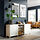 BESTÅ - storage combination with doors, white stained oak effect/Selsviken/Stubbarp high-gloss/white, 180x42x74 cm | IKEA Indonesia - PE820806_S1