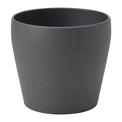 PERSILLADE - Plant pot, dark grey, 15 cm