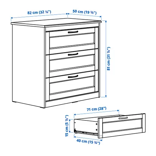 SONGESAND perabot kamar tidur, set isi 5