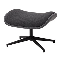 ÄLEBY - Bangku kaki, Gunnared abu-abu medium/abu-abu tua