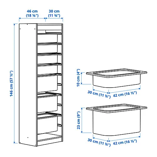TROFAST Measurement Illustration