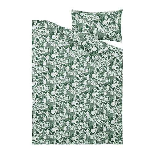 SKOGSDUVA sarung duvet dan sarung bantal