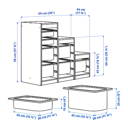 TROFAST Measurement Illustration
