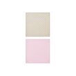 SKÅDIS - Papan berlubang, krem/merah muda, 56x56 cm