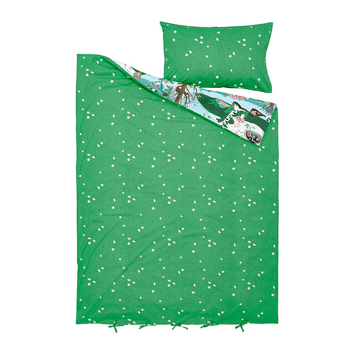 SKOGSDUVA sarung duvet dan sarung bantal