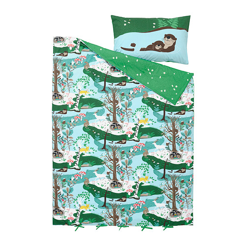SKOGSDUVA sarung duvet dan sarung bantal