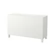 BESTÅ - Storage combination with doors, white/Lappviken/Stubbarp white, 120x42x74 cm