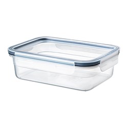 IKEA 365+ - Food container with lid, rectangular/plastic, 1.0 l