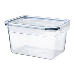 IKEA 365+ - Wadah makanan dengan penutup, persegi panjang/plastik, 2.0 l