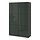 BESTÅ - storage combination with doors, black-brown Selsviken/high-gloss dark olive-green, 120x42x193 cm | IKEA Indonesia - PE821031_S1