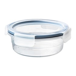 IKEA 365+ - Wadah makanan dengan penutup, bulat/plastik, 450 ml