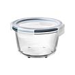 IKEA 365+ - Wadah makanan dengan penutup, bulat kaca/plastik, 600 ml