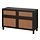 BESTÅ - storage combination w doors/drawers, black-brown Studsviken/Stubbarp/dark brown woven poplar, 120x42x74 cm | IKEA Indonesia - PE821104_S1