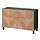 BESTÅ - kombinasi penyimpanan dg pintu/laci, hitam-cokelat/Hedeviken/Stubbarp veneer kayu oak, 120x42x74 cm | IKEA Indonesia - PE821117_S1
