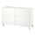 BESTÅ - storage combination w doors/drawers, white/Västerviken/Stubbarp white, 120x42x74 cm | IKEA Indonesia - PE821101_S1