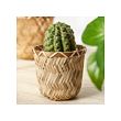 KLYNNON - Plant pot, handmade bamboo, 9 cm