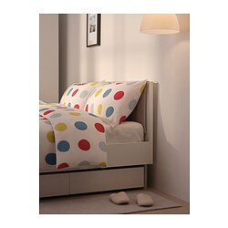 BRUKSVARA - Kotak penyimpanan tempat tidur, putih, 63x62 cm