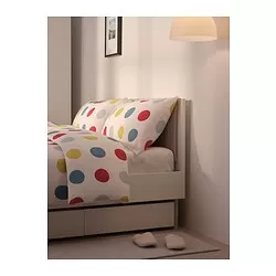 BRUKSVARA - Bed storage box, white, 63x62 cm