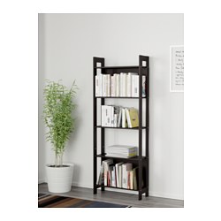 LAIVA - Rak buku, hitam-cokelat, 62x165 cm