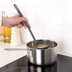 FULLÄNDAD - Soup ladle, grey, 31 cm