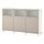 BESTÅ - storage combination with doors, white Lappviken/light grey-beige clear glass, 180x42x112 cm | IKEA Indonesia - PE821235_S1