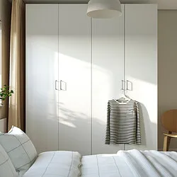 PAX/FORSAND - Lemari pakaian, putih/putih, 200x60x236 cm