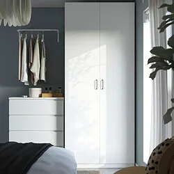 PAX/FORSAND - Lemari pakaian, putih/putih, 100x60x236 cm