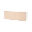BESTÅ - Kombinasi kabinet dpasang di dnding, putih/Björköviken veneer kayu birch, 180x42x64 cm