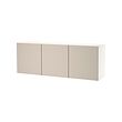 BESTÅ - Wall-mounted cabinet combination, white/Lappviken light grey-beige, 180x42x64 cm