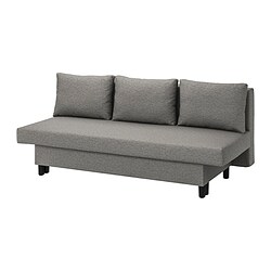 ÄLVDALEN - 3-seat sofa-bed, Knisa grey-beige