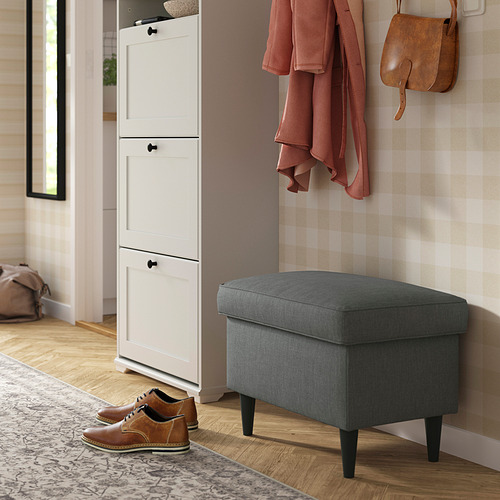 STRANDMON bangku kaki dengan penyimpanan