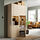 BESTÅ - storage combination w glass doors, white stained oak effect Lappviken/Sindvik white stained oak eff clear glass, 120x42x193 cm | IKEA Indonesia - PE821367_S1