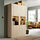 BESTÅ - storage combination w glass doors, white stained oak effect Lappviken/Sindvik white stained oak eff clear glass, 120x42x193 cm | IKEA Indonesia - PE821340_S1