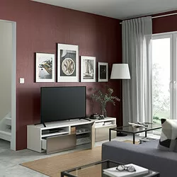 BESTÅ - Meja TV dengan laci dan pintu
