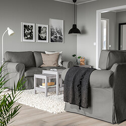 EKTORP - 2-seat sofa, Hakebo dark grey
