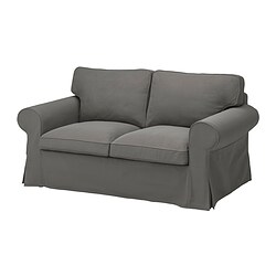 EKTORP - 2-seat sofa, Hakebo dark grey
