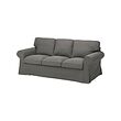EKTORP - 3-seat sofa, Hakebo dark grey
