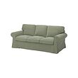 EKTORP - Sofa 3 dudukan, Hakebo abu-abu-hijau