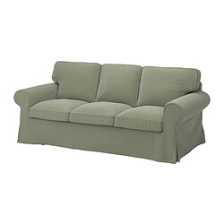 EKTORP - 3-seat sofa, Hakebo grey-green